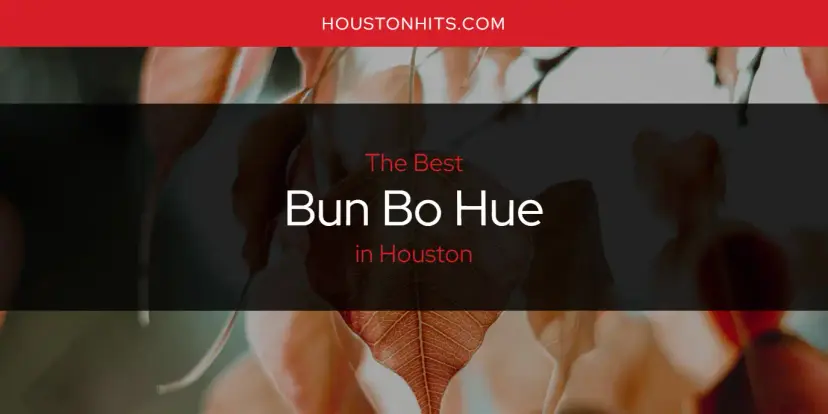 The Absolute Best Bun Bo Hue in Houston  [Updated 2024]