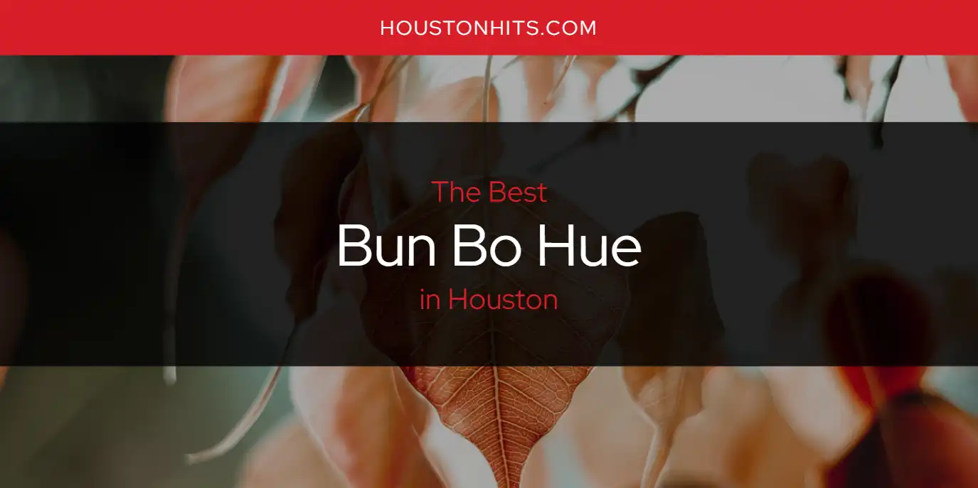 The Absolute Best Bun Bo Hue in Houston  [Updated 2025]